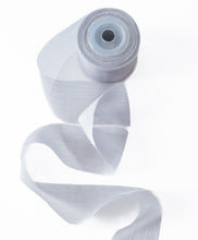 Load image into Gallery viewer, Heritage collection ribbon 10 meters - Vegan silk chiffon wrap Powder blue
