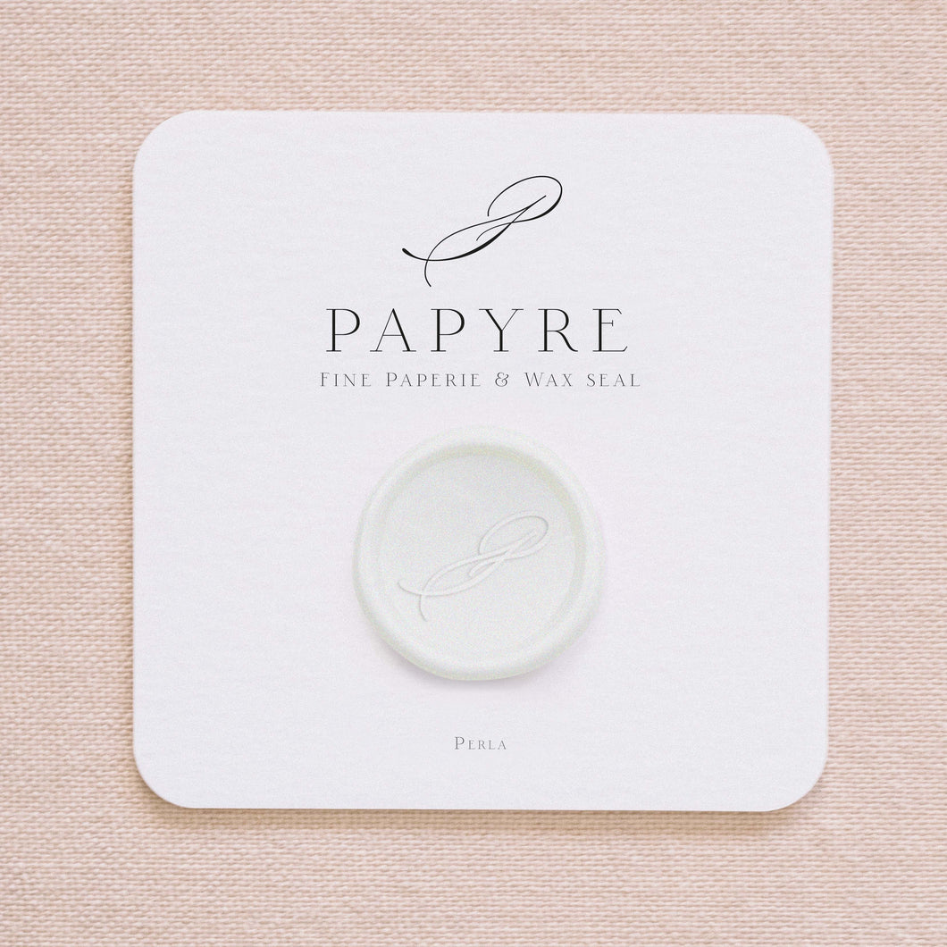 Adhesive sealing wax sample - Pearl